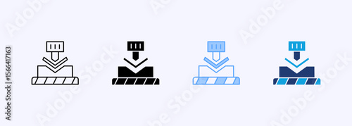 Bending Icon Set Multiple Style Collection