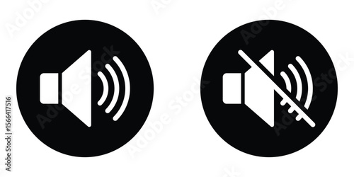 Volume and mute sound icon
