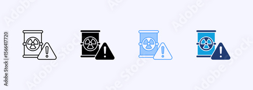 Hazardous Waste Icon Set Multiple Style Collection