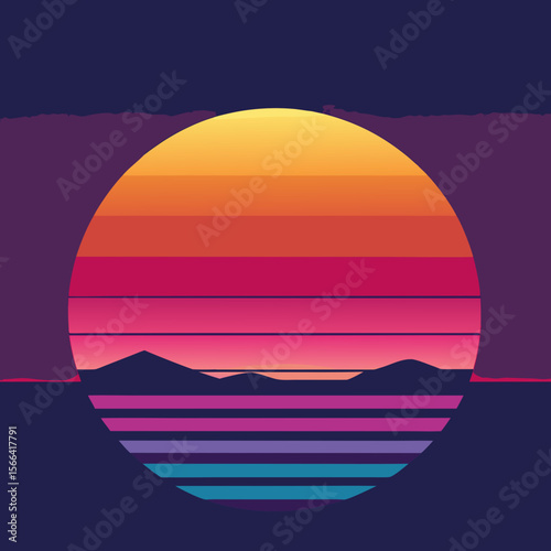 gradient-sunset-sky--simplified-vector-shapes
