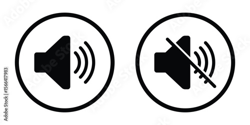 Mute speaker icon, sound icon, speaker icon set, silence icon, sound off audio off no sound