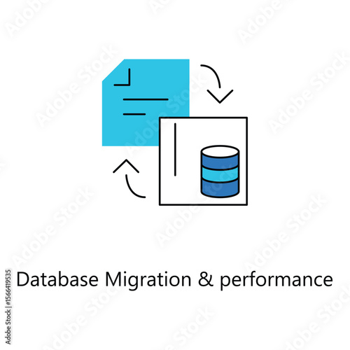 Database Migration And Performance Vector Icon Design