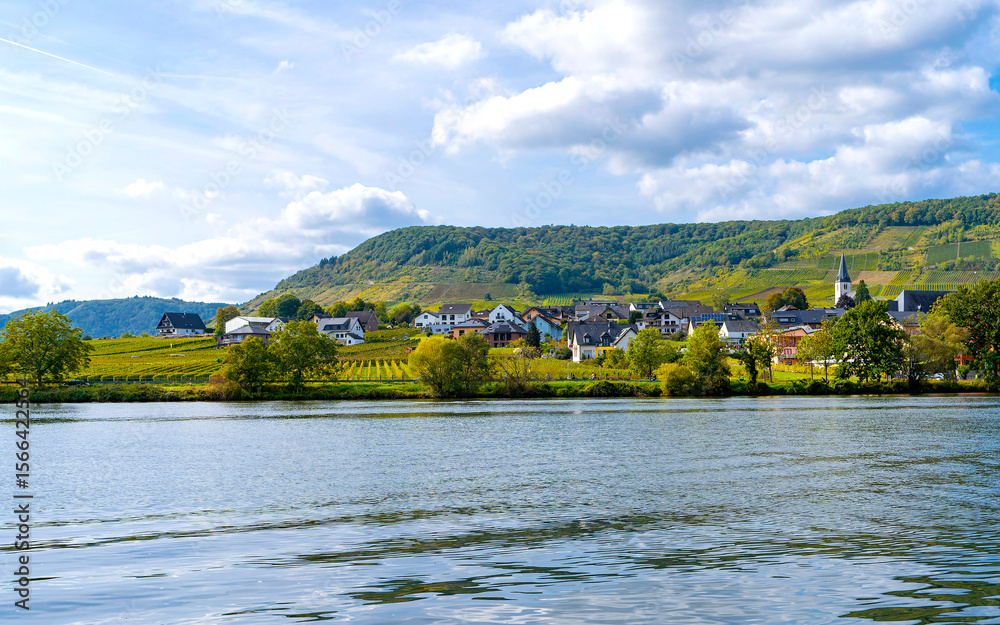 Fototapeta premium Beilstein Village and Moselle River View, Germany