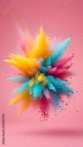 Download colorful explosion powder paint splash background holi festival wallpaper hd