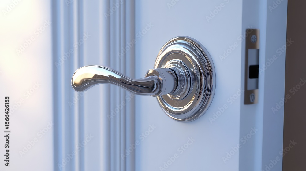 Naklejka premium realistic disinfecting door handle
