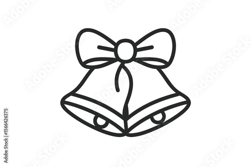 Decorative bell design with bow for festive occasions and celebrations