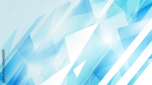 Abstract Blue Glass Shapes