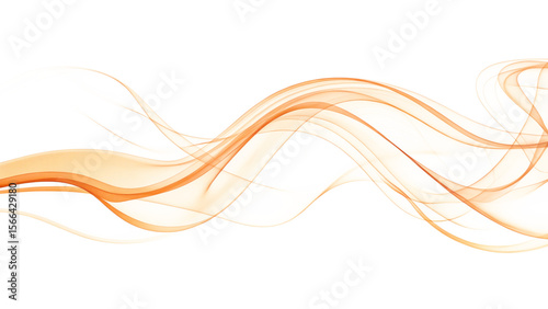 Orange Smoke Wave on transparent background