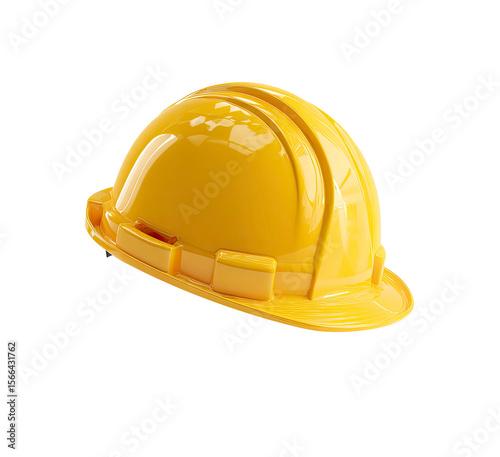 Yellow Hard Hat Construction Safety Helmet on transparent background