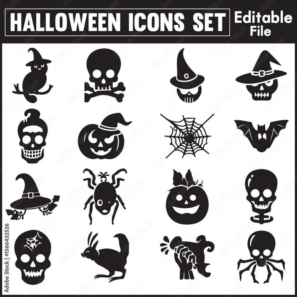 Fototapeta premium Halloween Icons Set