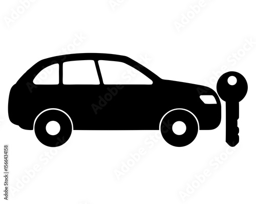 Key car rent. vector Simple modern icon design illustration.