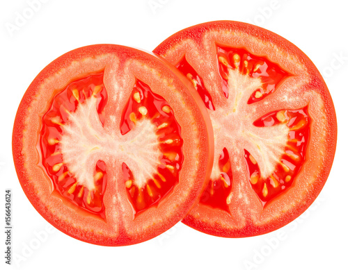 Wallpaper Mural Freshly sliced ripe tomato showcasing vibrant color. Torontodigital.ca