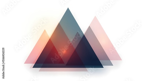 elegant abstract triangles with overlapping transparency effects