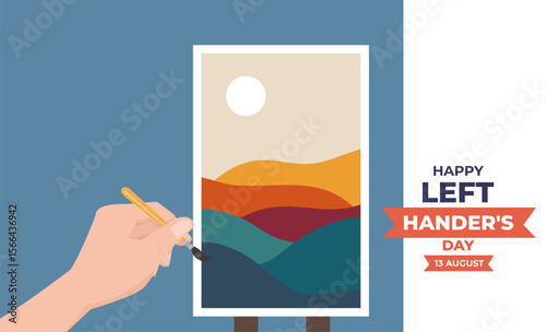 Happy left hander's day flyer