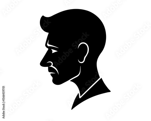 Nose vector silhouette illustration. Nose icon