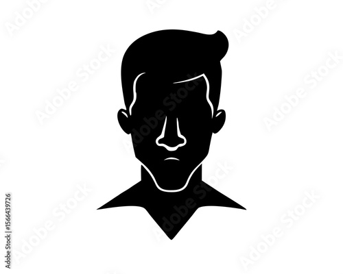 Nose vector silhouette illustration. Nose icon