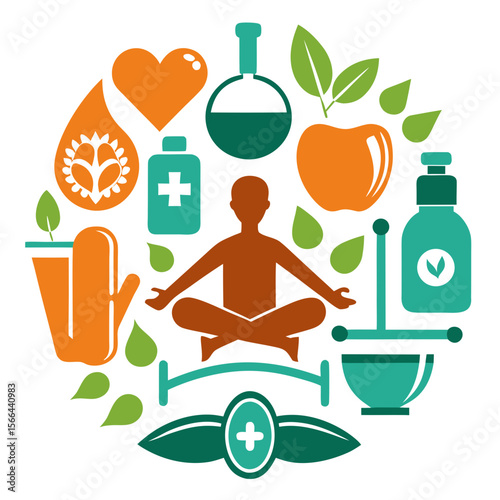Perfect Vector Collection Of Health And Wellness Tools Silhouettes For Use Graphics Websites And Apps Designs On White Background