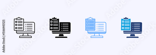 Data Entry Icon Set Multiple Style Collection