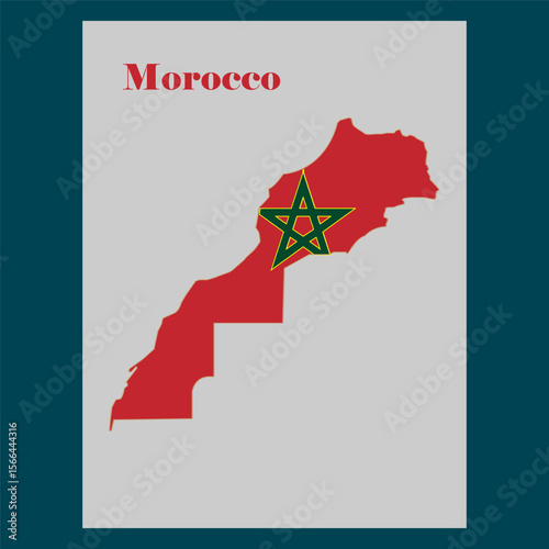 vectors map country morocco symbol flag