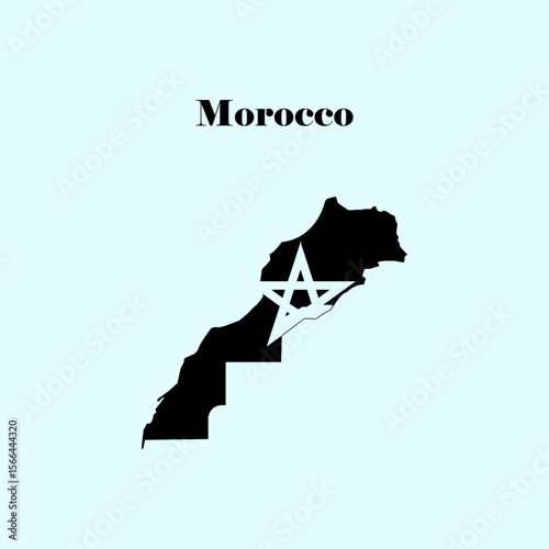 vector map of the country of Morocco
