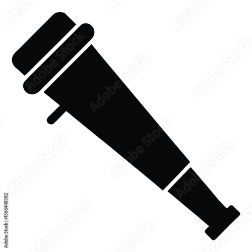 A spyglass icon shows exploration and nautical history in solid black against a transparent background