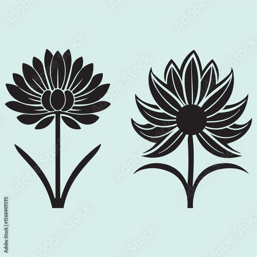 Chive Plant Silhouette Vector Organic Kitchen Ingredient Icon