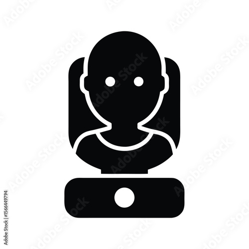 Black silhouette of a person with hands covering their ears