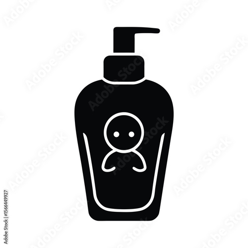 Baby Soap or Lotion Bottle with Pump Dispenser Icon