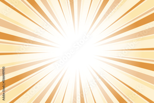 Butterscotch orange sunburst background. Abstract sun light rays background.