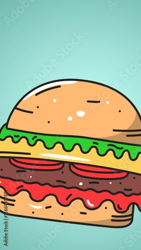 Animation of multiple hamburger icons on green background