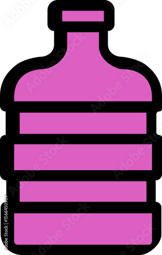 water gallon icon.Big water bottle icon. Vector illustration.Water bottle for cooler with cold and heat water valve. Office supply. Vector illustration isolated on white background.