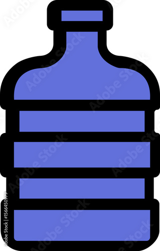 water gallon icon.Big water bottle icon. Vector illustration.Water bottle for cooler with cold and heat water valve. Office supply. Vector illustration isolated on white background.