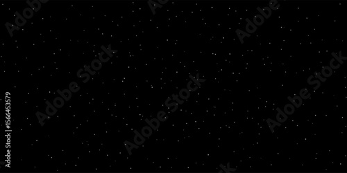 Star sky background. Seamless starry night sky with tiny glowing white light particles, sparkles. Cosmic space universe concept. Vector endless stardust, Milky Way galaxy sky realistic texture