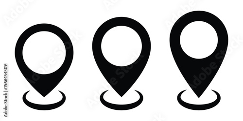 Tracking point icon, Place locator icon, Spot marker icon, Map point symbol