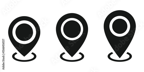 Location icon. Map pin icon. Vector illustration
