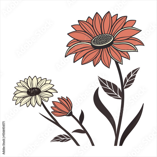 vector illustration of a flower ,ai generator