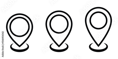 Location map pin icons set. Modern map marker collection. Location pin icon. Map pin place marker. Map marker pointer icon.