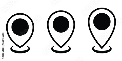 Location map pin icons set. Modern map marker collection. Location pin icon. Map pin place marker. Map marker pointer icon.