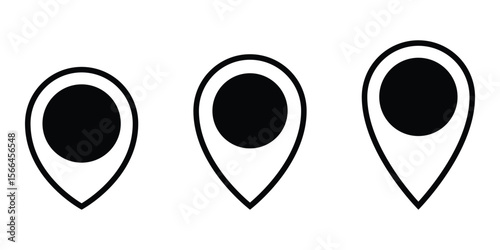 Map location pin, Destination icon, Position marker