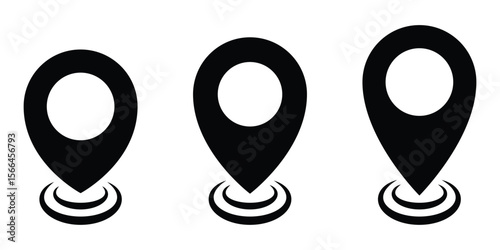 Map location pin, Destination icon, Position marker