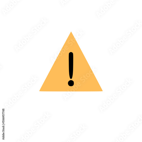 Yield sign vector icon- triangle traffic warning and give way symbol.