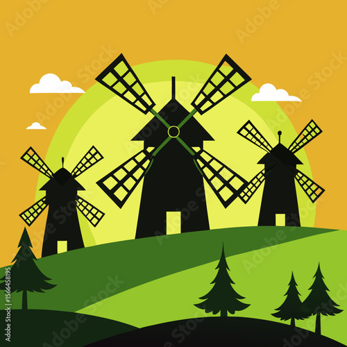 windmill-silhouettes-in-motion