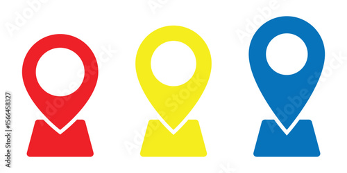 Pin icon set. Location icon vector. destination icon. map pin icon