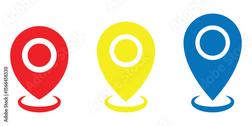 Pin icon set. Location icon vector. destination icon. map pin icon