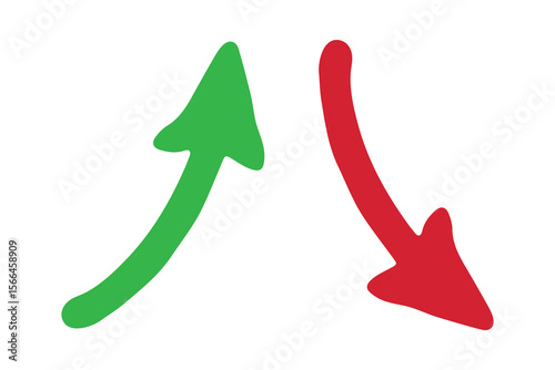 Hand drawn arrow symbol. Business clipart. Single element for design