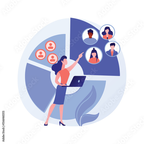 Audience Segmentation Concept Illustration – Target Marketing and Customer Grouping Strategy
