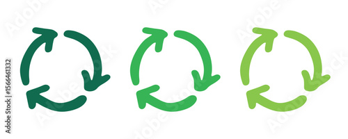 Hand drawn recycle arrow icon Recycling resources symbol Reuse of materials, zero waste, green environment, saving the planet