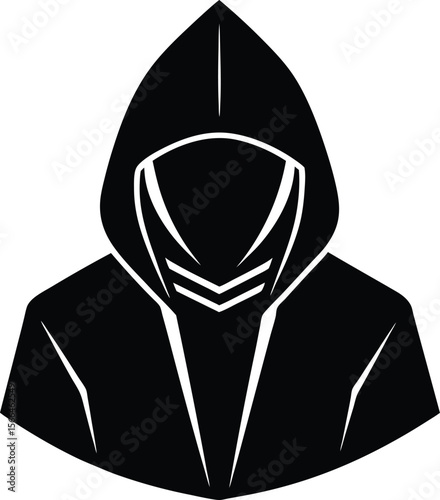 Mysterious Hooded Figure Silhouette Conveying Stealth and Intrigue,  Dark Character Concept Art. new 2025 trendy