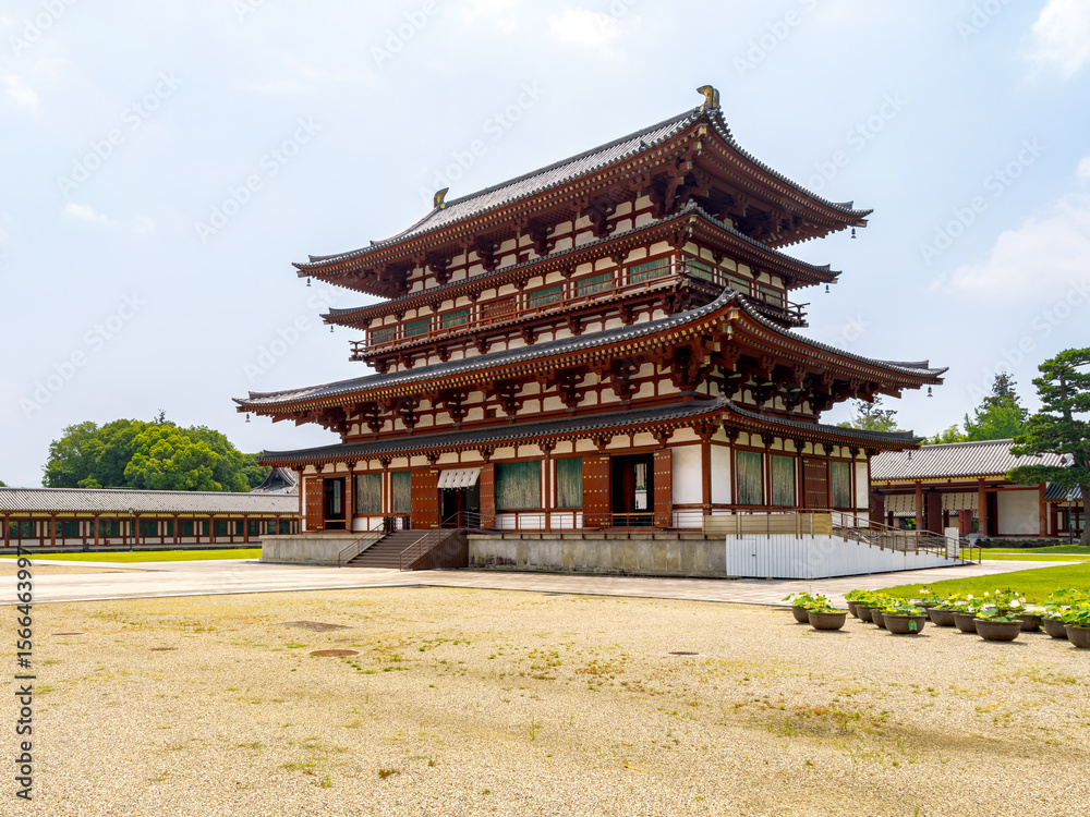 Obraz premium 【奈良県】奈良市 薬師寺 金堂 (2025/07/04撮影)