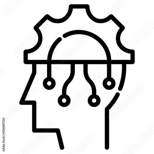 Headgear. This is a vector single icon with a dashed line style. It is suitable for various purposes, including website design, mobile app design, and logo design.